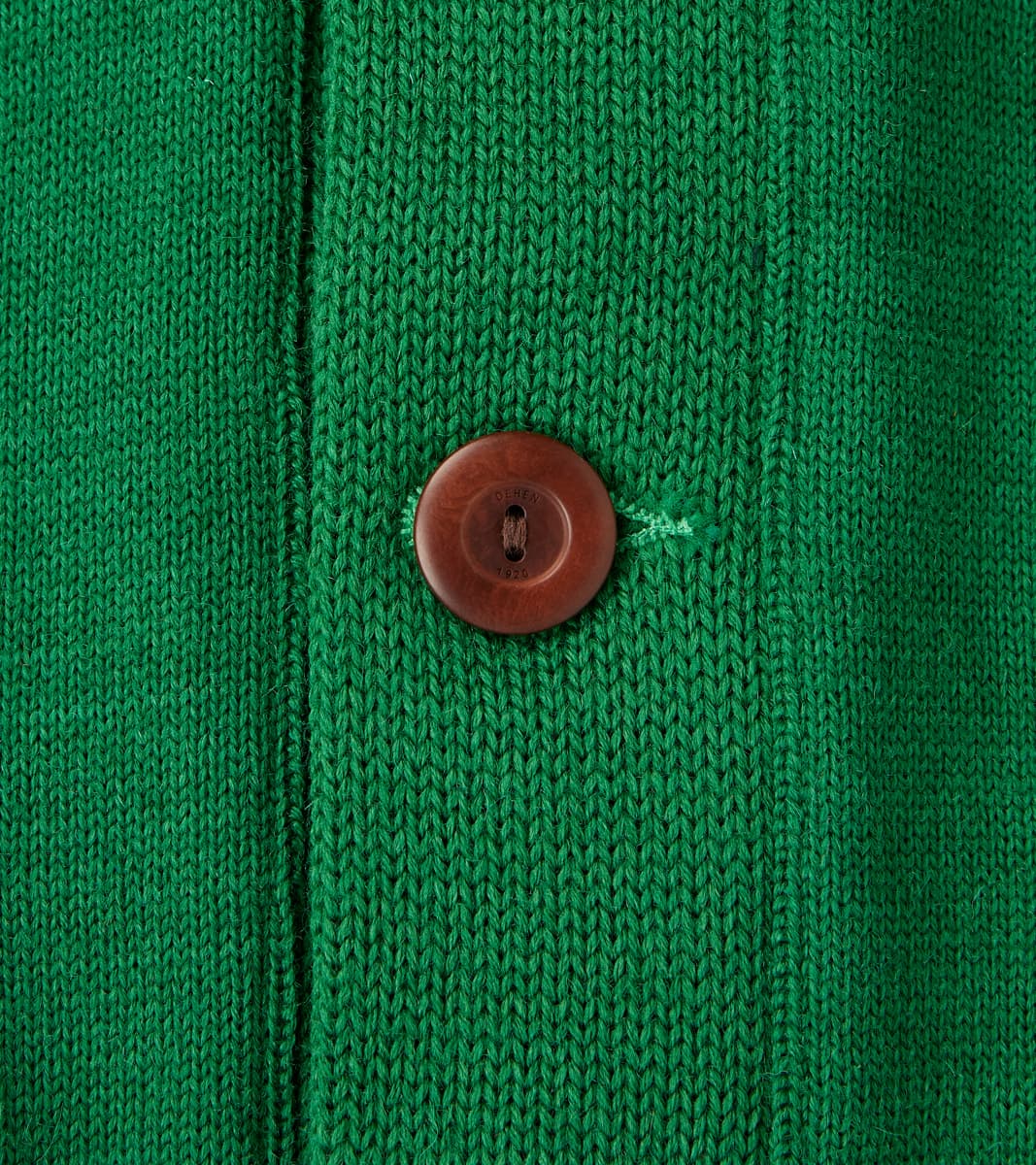 Collegiate Cardigan - Kelly Green/Luggage