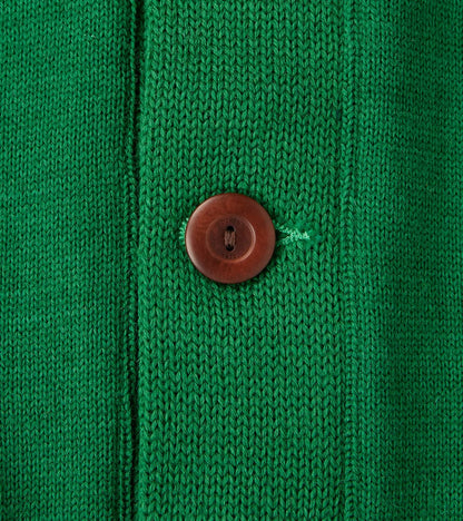 Collegiate Cardigan - Kelly Green/Luggage