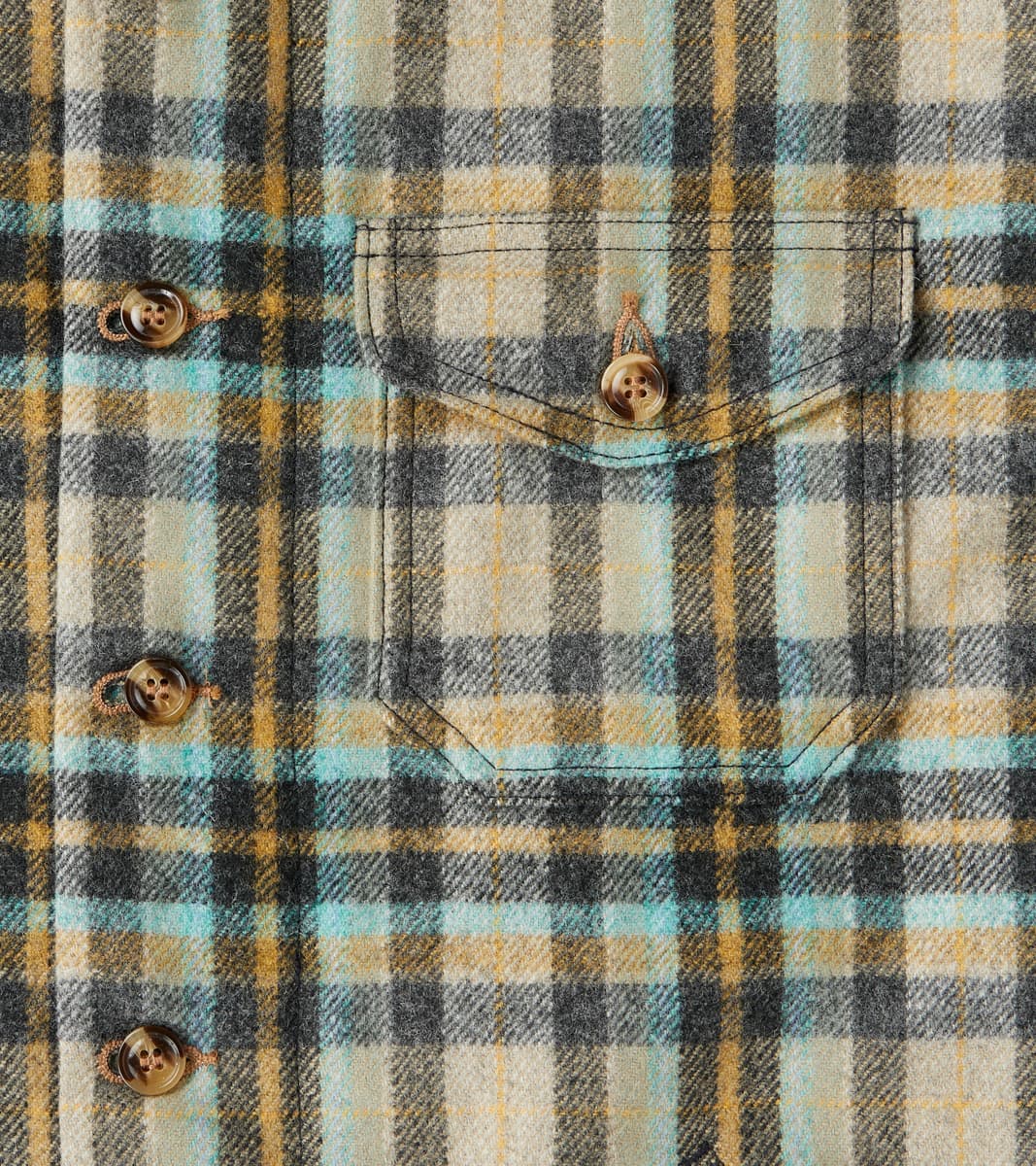 Crissman Overshirt - Fox Brothers® Flannel - Parisian Check Twill