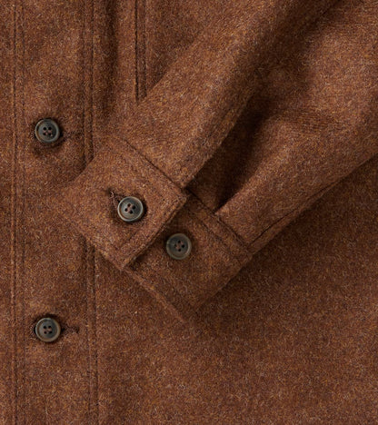 Skyline Overshirt - A.Moon® Shetland Plain Twill - Tobacco Brown Mix