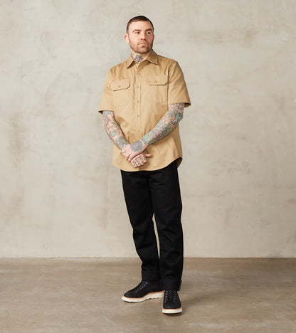 Drover Shirt - Japanese Military Canvas - Alvord Khaki