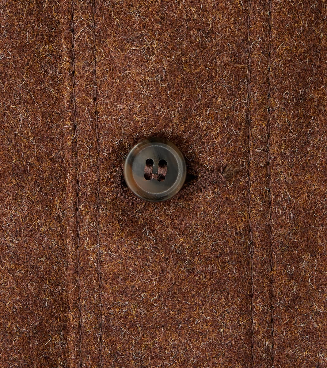 Skyline Overshirt - A.Moon® Shetland Plain Twill - Tobacco Brown Mix