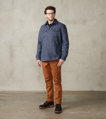 Crissman Overshirt - Fox Brothers® Tweed - Navy Prince of Wales Check