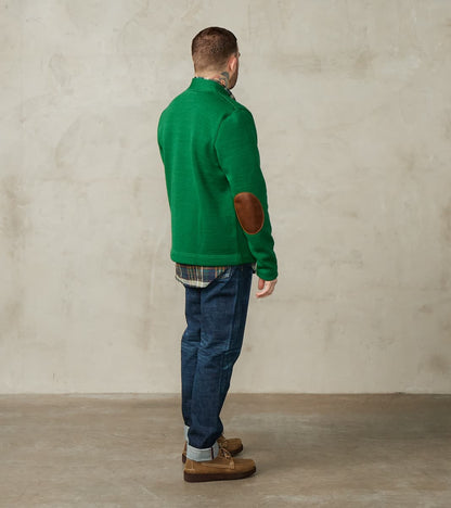 Collegiate Cardigan - Kelly Green/Luggage