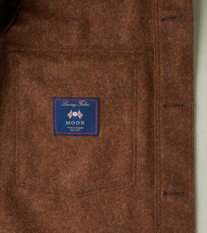 Skyline Overshirt - A.Moon® Shetland Plain Twill - Tobacco Brown Mix