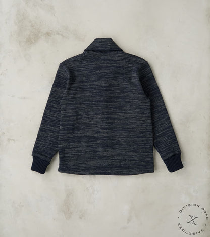 Shawl Cardigan - Dark Navy & Charcoal Melange