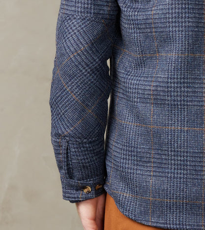 Crissman Overshirt - Fox Brothers® Tweed - Navy Prince of Wales Check