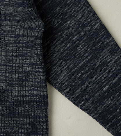 Shawl Cardigan - Dark Navy & Charcoal Melange