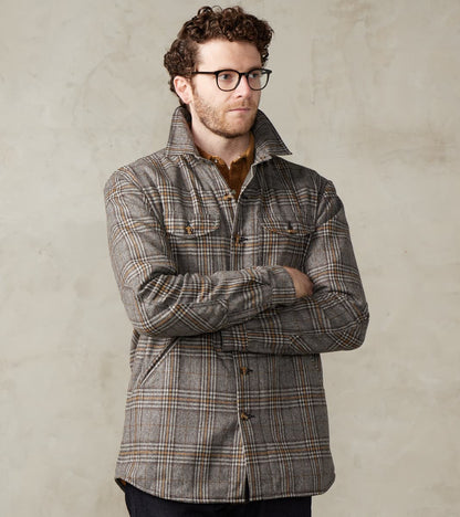 Crissman Overshirt - Fox Brothers® Flannel - Stone Grey Glen Check