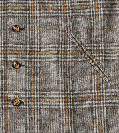 Crissman Overshirt - Fox Brothers® Flannel - Stone Grey Glen Check