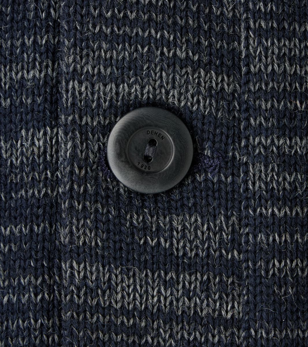 Shawl Cardigan - Dark Navy & Charcoal Melange