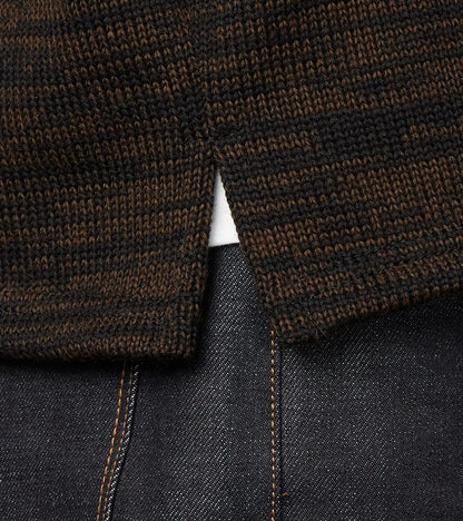 Crewneck Sweater - Black & Brown Melange