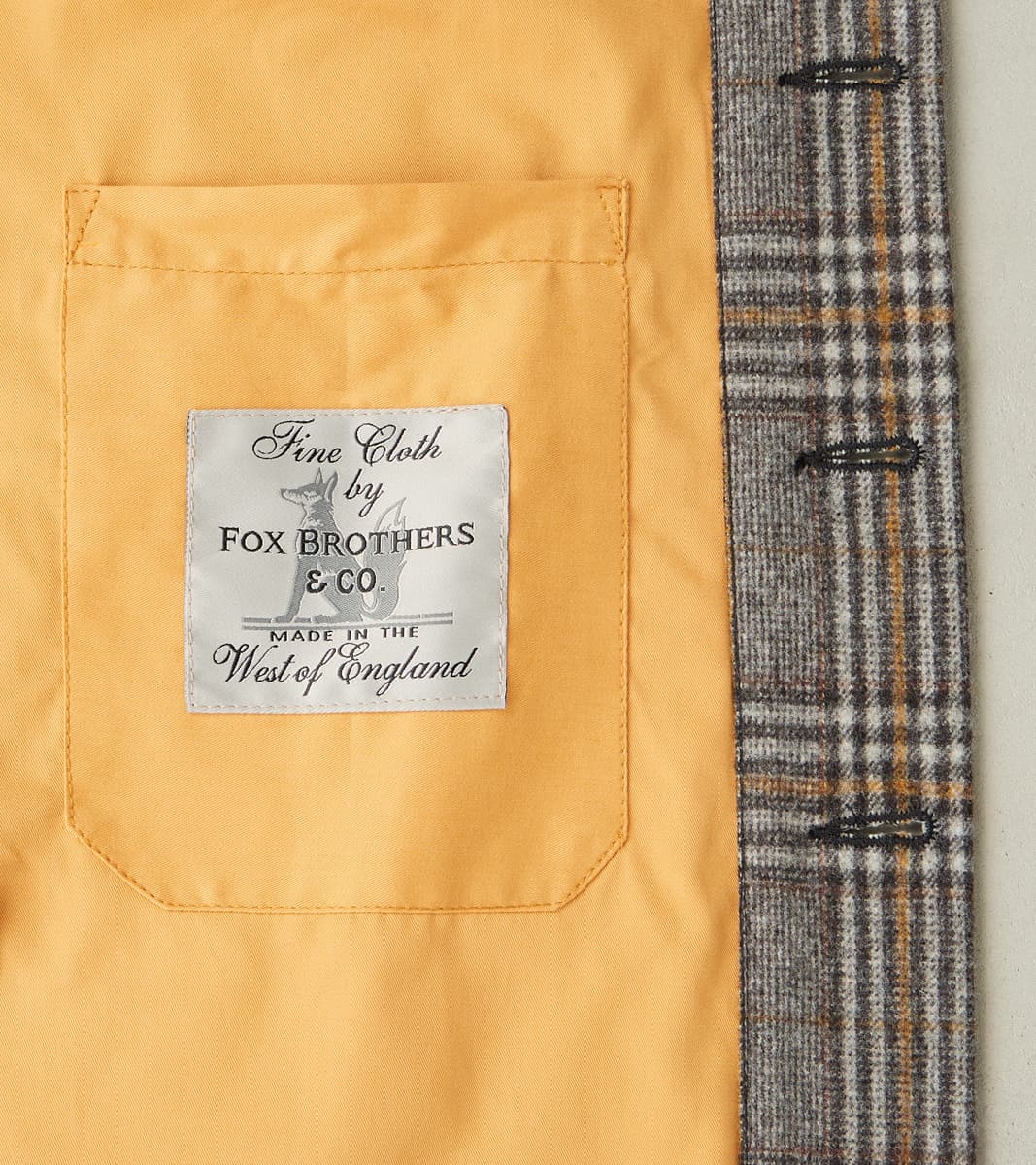 Crissman Overshirt - Fox Brothers® Flannel - Stone Grey Glen Check