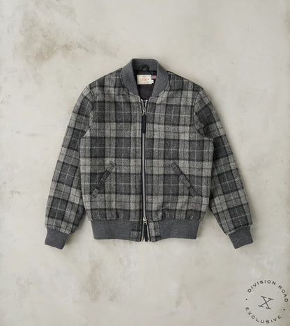 Dehen 1920 x Division Road Flyers Club Bomber - Fox Brothers® Tweed - Slate Grey …