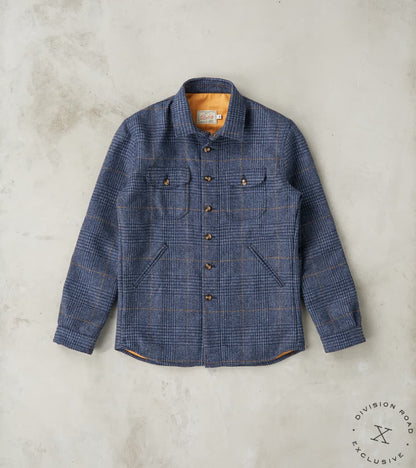 Dehen 1920 x Division Road Crissman Overshirt - Fox Brothers® Tweed - Navy Prince…