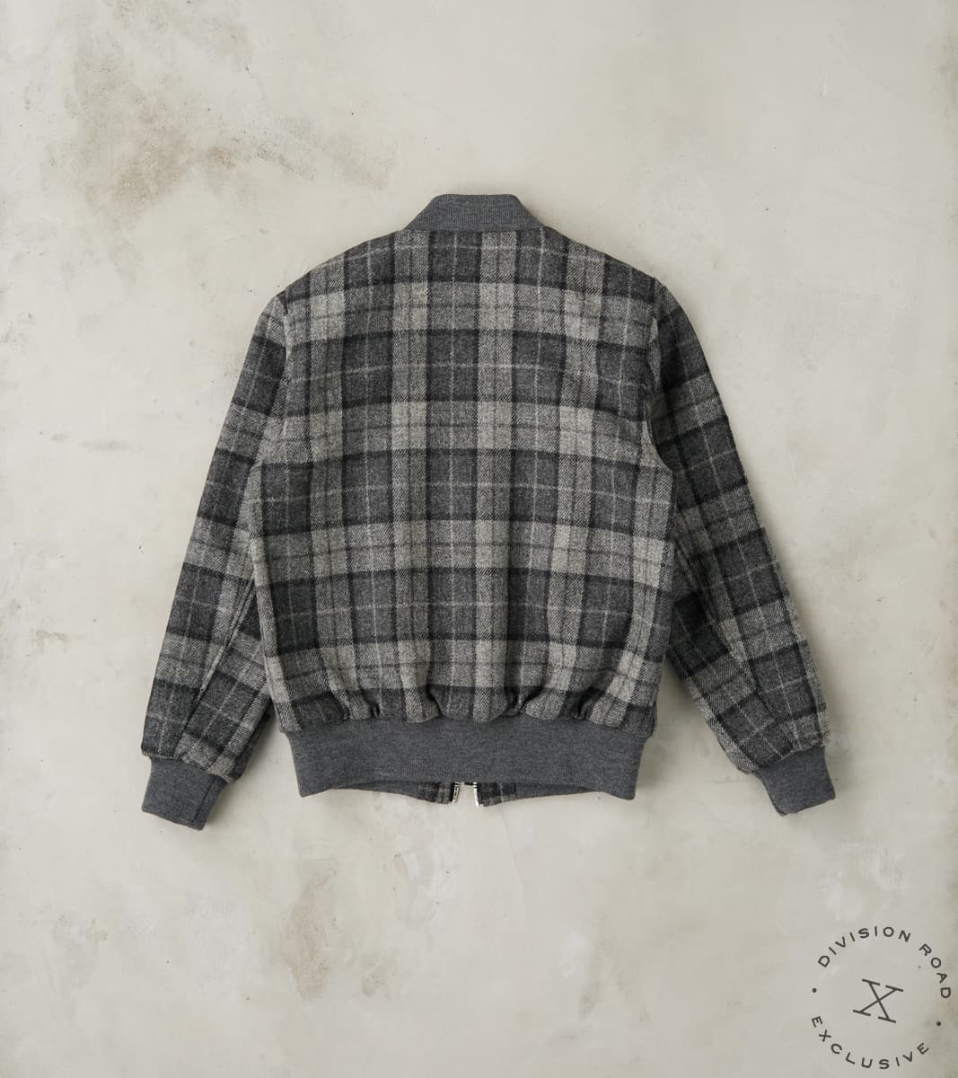 Flyers Club Bomber - Fox Brothers® Tweed - Slate Grey Check