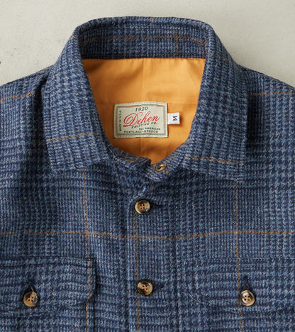 Crissman Overshirt - Fox Brothers® Tweed - Navy Prince of Wales Check