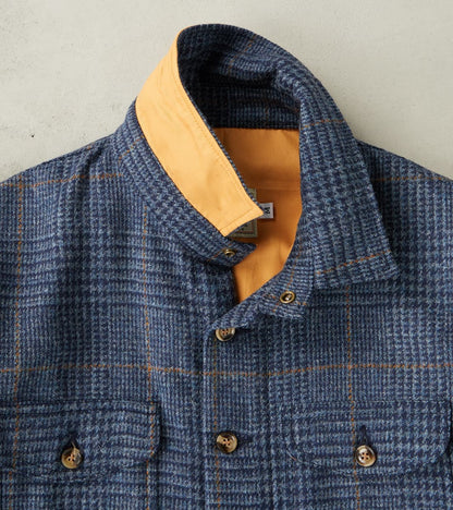 Crissman Overshirt - Fox Brothers® Tweed - Navy Prince of Wales Check