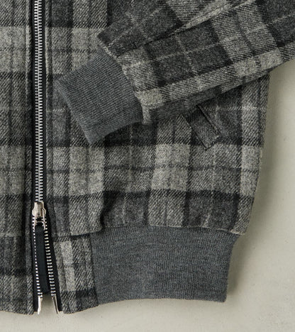 Flyers Club Bomber - Fox Brothers® Tweed - Slate Grey Check