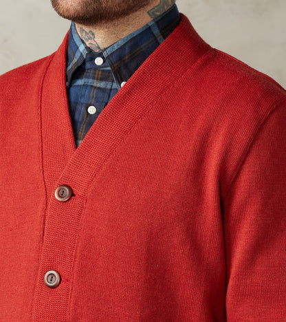 Collegiate Cardigan - Forster Red/Luggage