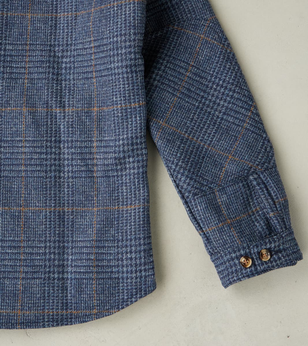 Crissman Overshirt - Fox Brothers® Tweed - Navy Prince of Wales Check