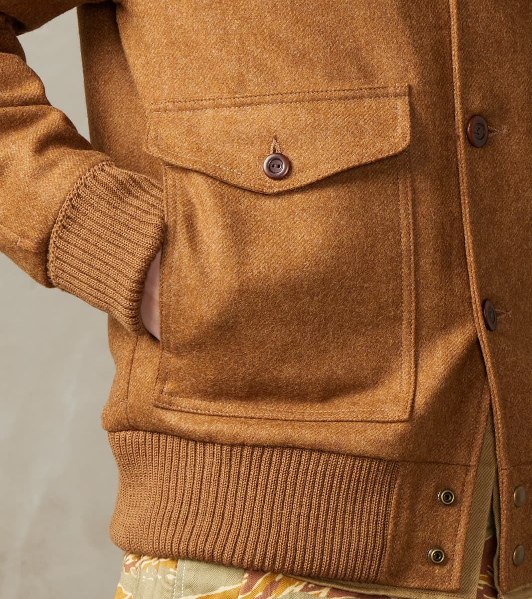 Winston Jacket - A.Moon® Shetland Plain Twill - Dark Sand Mix