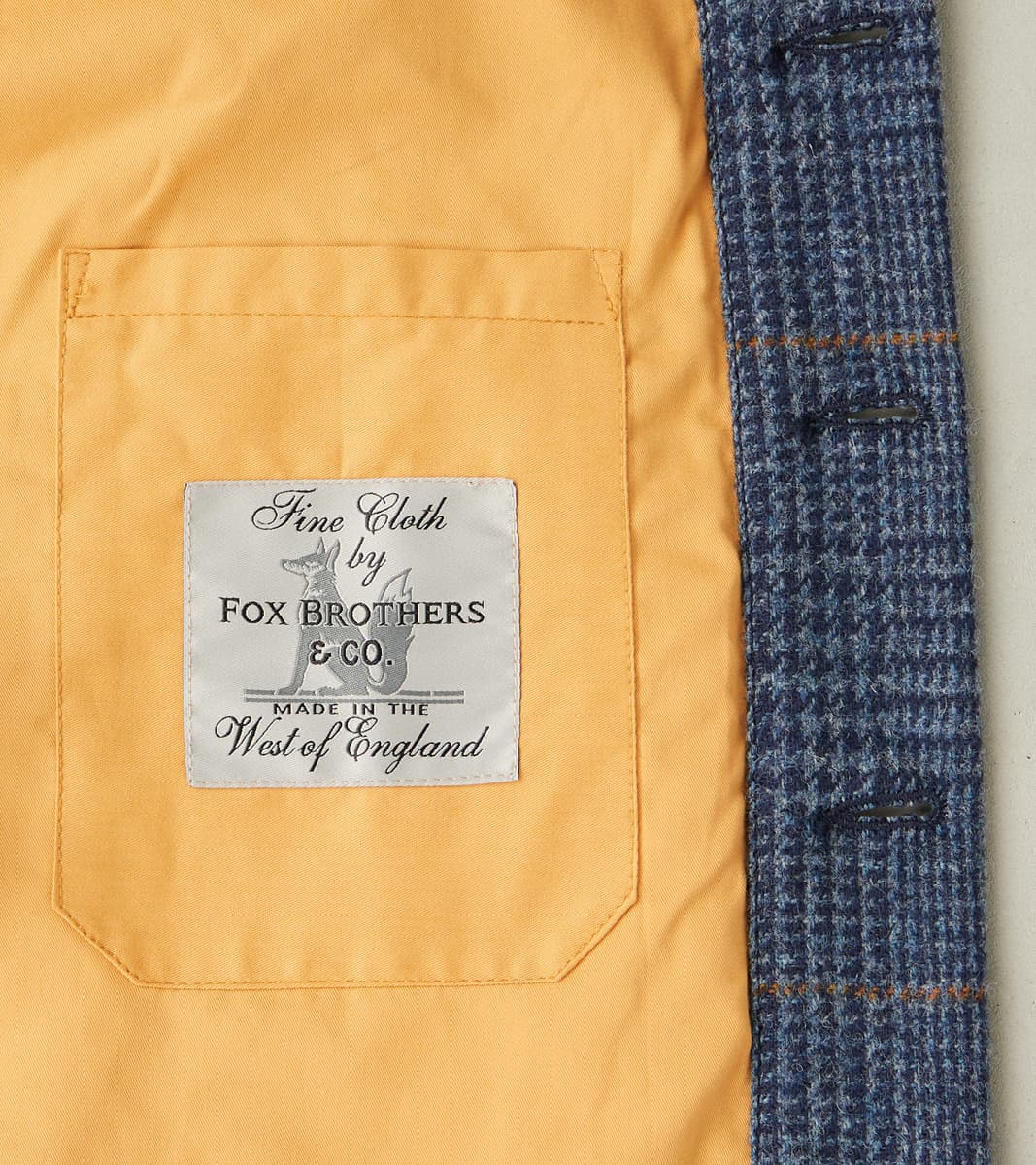 Crissman Overshirt - Fox Brothers® Tweed - Navy Prince of Wales Check