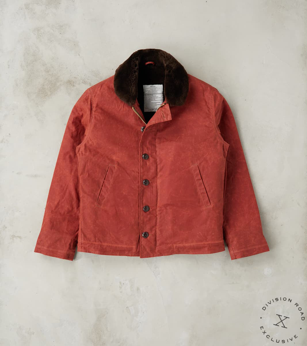 N-1 Deck Jacket - 7oz Martexin Waxed Sailcloth - Brick