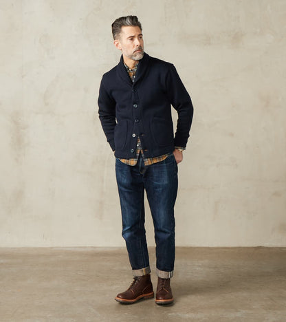 Dehen 1920 x Division Road Shawl Cardigan - Navy