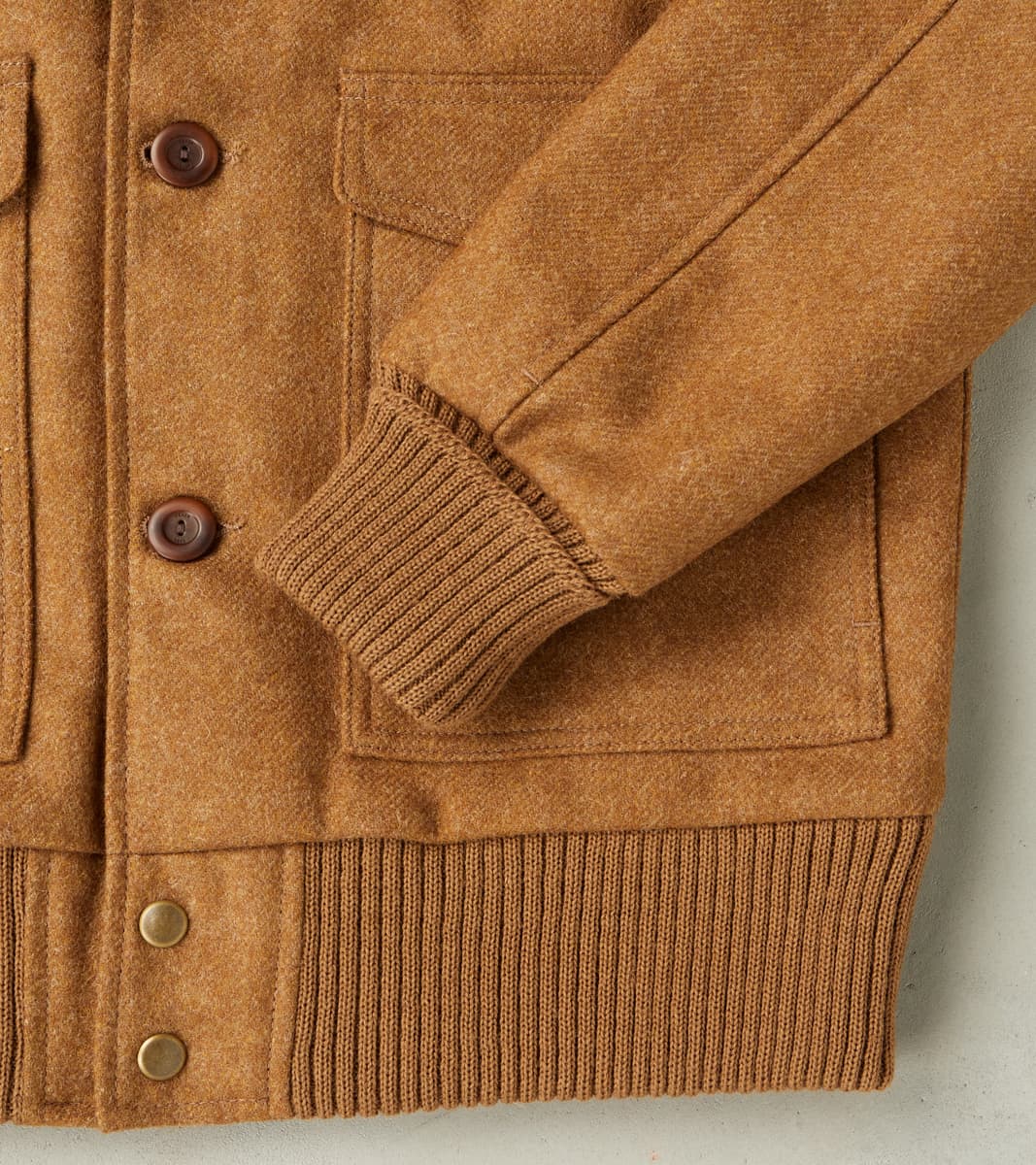 Winston Jacket - A.Moon® Shetland Plain Twill - Dark Sand Mix