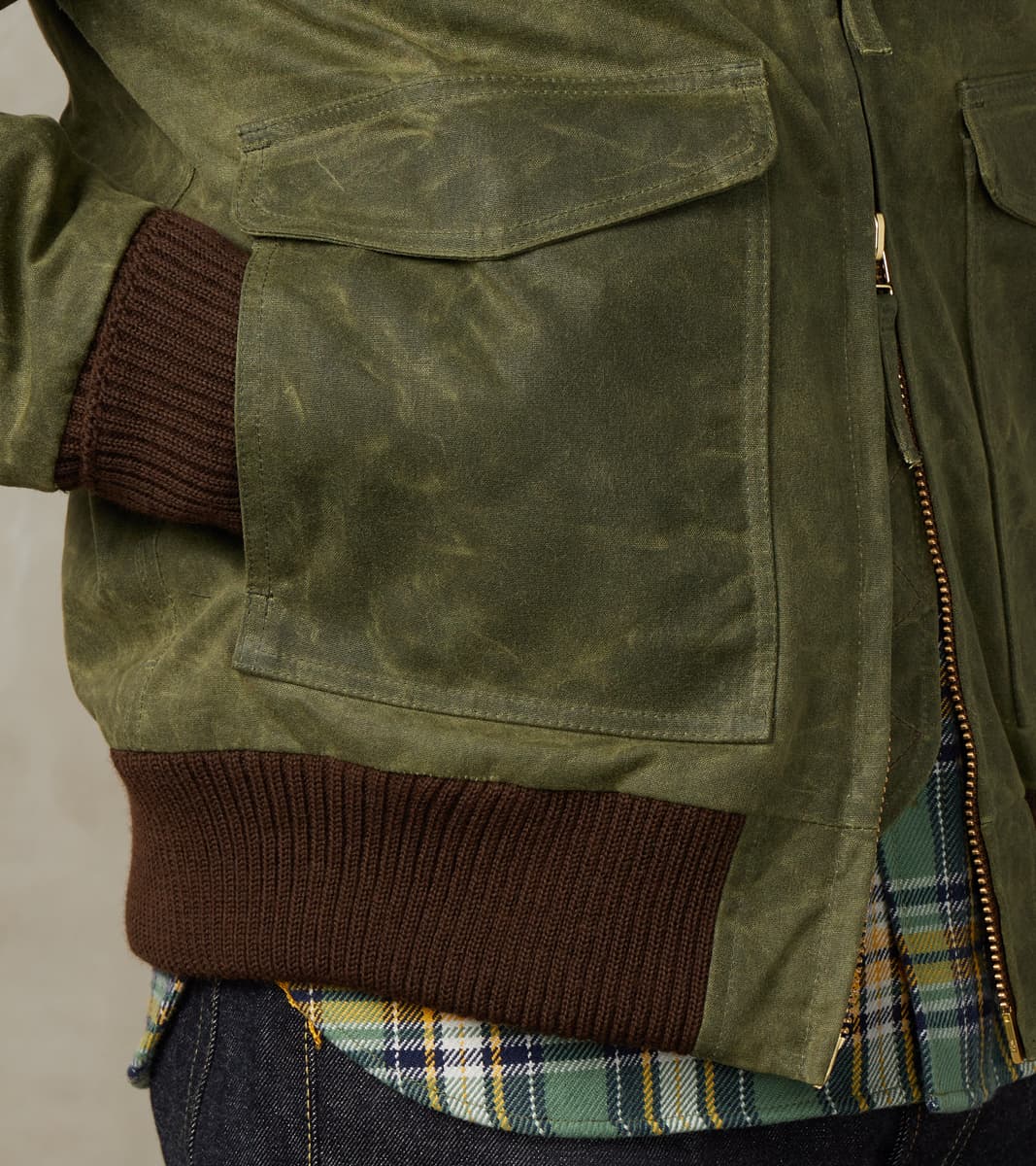 Carrier Jacket - 10oz Martexin Waxed Army Duck - Olive