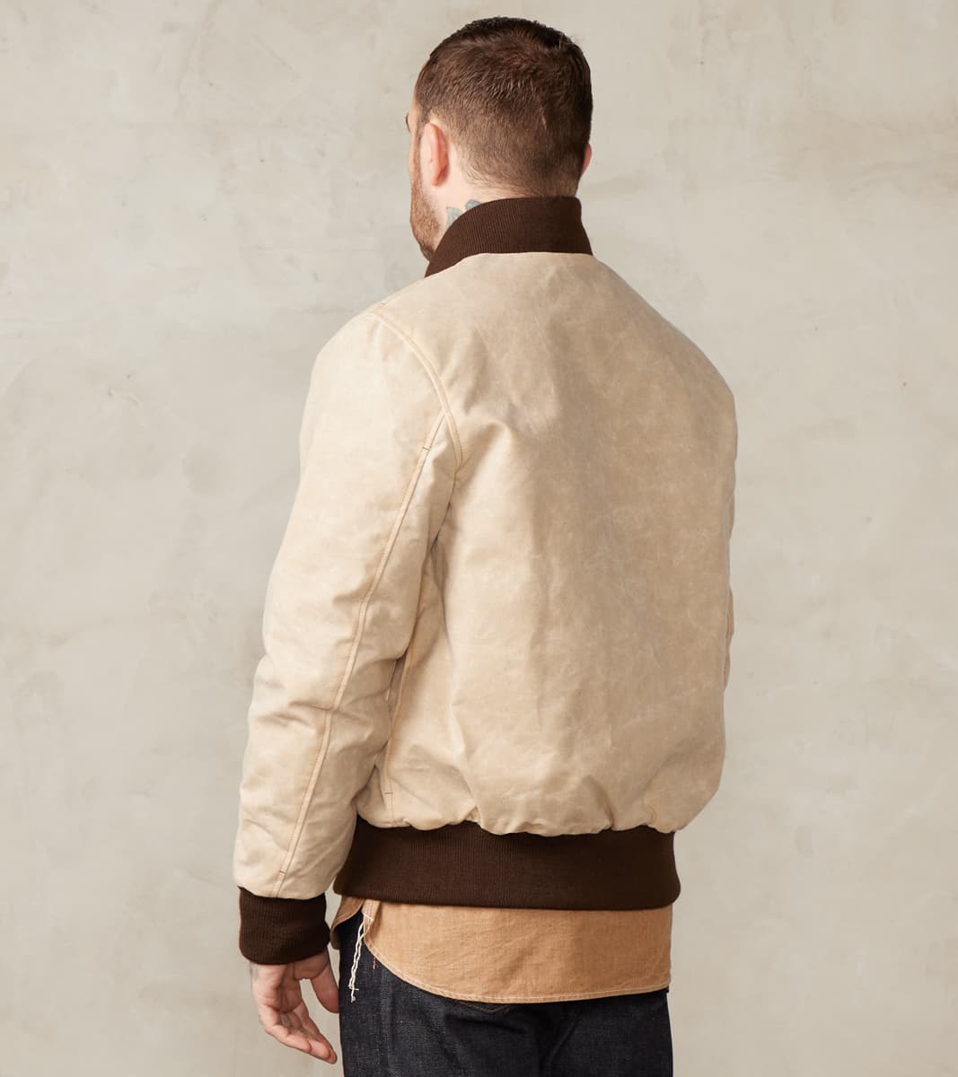 Flyers Club Bomber - 10oz Martexin Waxed Army Duck - Natural