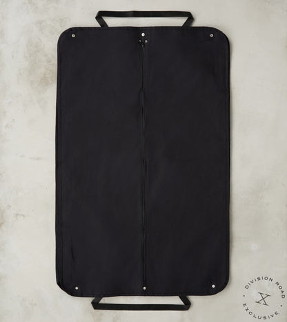 Division Road Garment Bag - 11oz Black Oxford