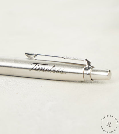 Division Road Timeless Parker Jotter Ballpoint Pen - Stainless Steel Division Road Timeless Parker Jotter Ballpoint Pen - Stainless Steel