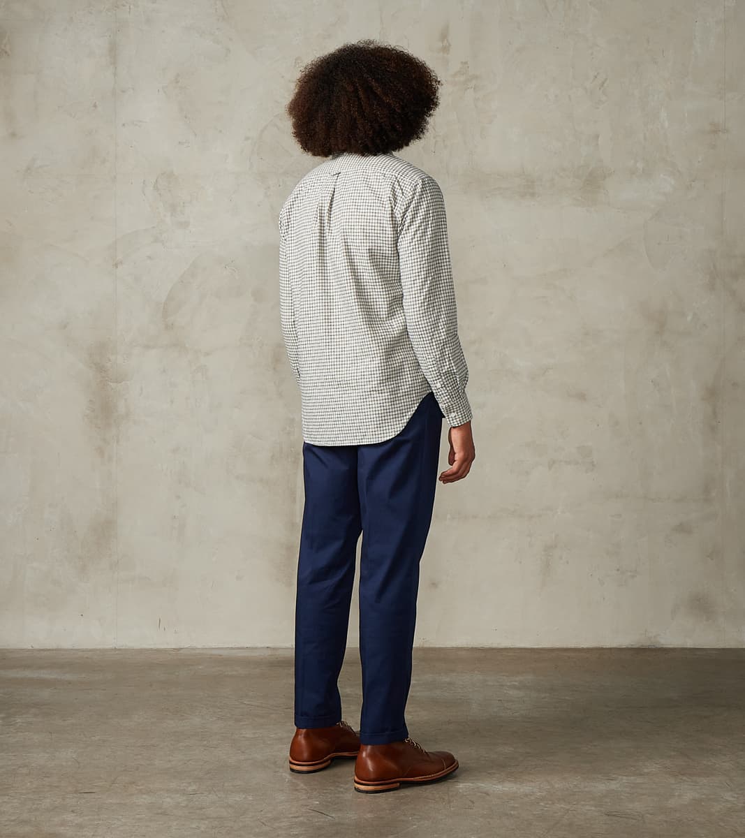 Enfield 078 Chino Trouser - Pleated Tapered - Navy Twill