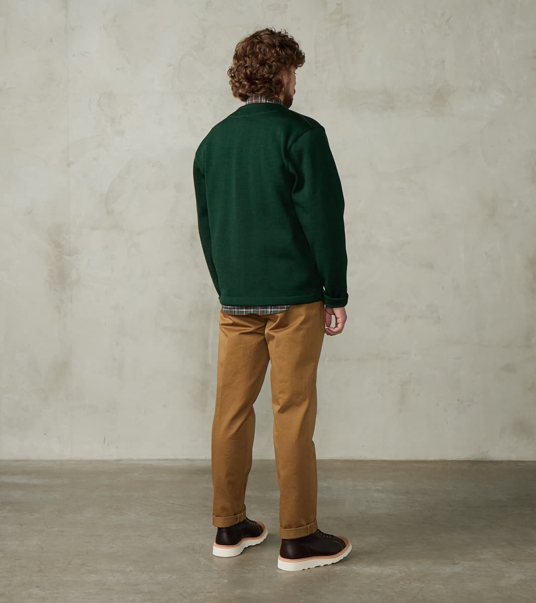 Enfield 121 Chino Trouser - Pleated Tapered - Beige Twill