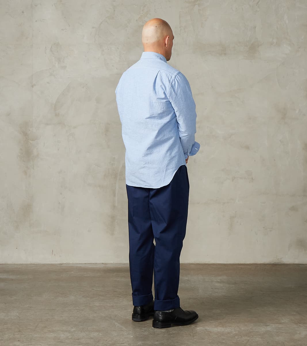 Enfield 078 Chino Trouser - Pleated Tapered - Navy Twill