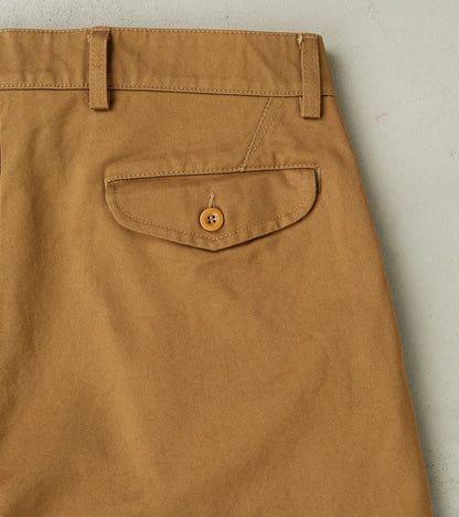 Enfield 121 Chino Trouser - Pleated Tapered - Beige Twill