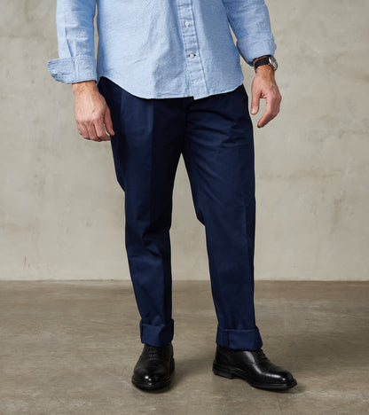 East Harbour Surplus Enfield 078 Chino Trouser - Pleated Tapered - Nav…