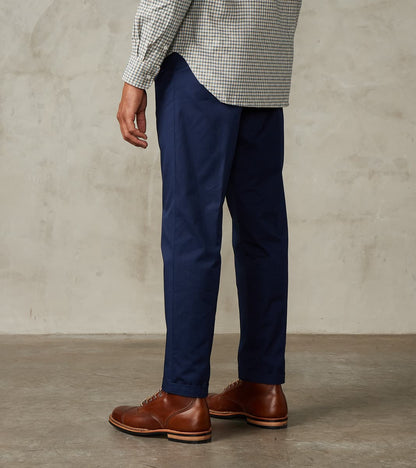 Enfield 078 Chino Trouser - Pleated Tapered - Navy Twill