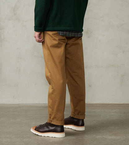 Enfield 121 Chino Trouser - Pleated Tapered - Beige Twill