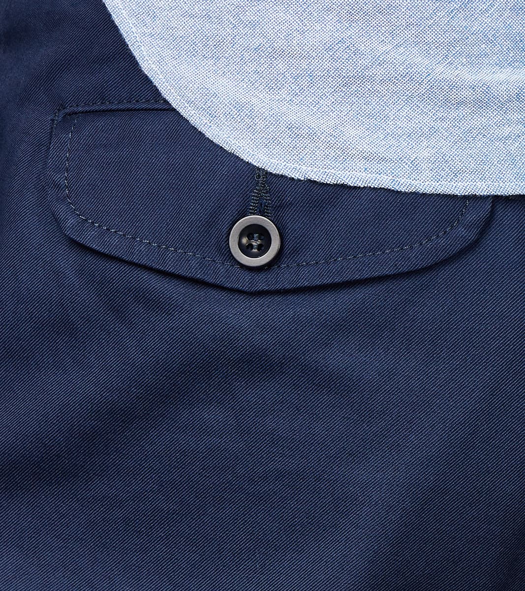Enfield 078 Chino Trouser - Pleated Tapered - Navy Twill