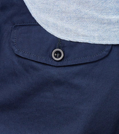 Enfield 078 Chino Trouser - Pleated Tapered - Navy Twill