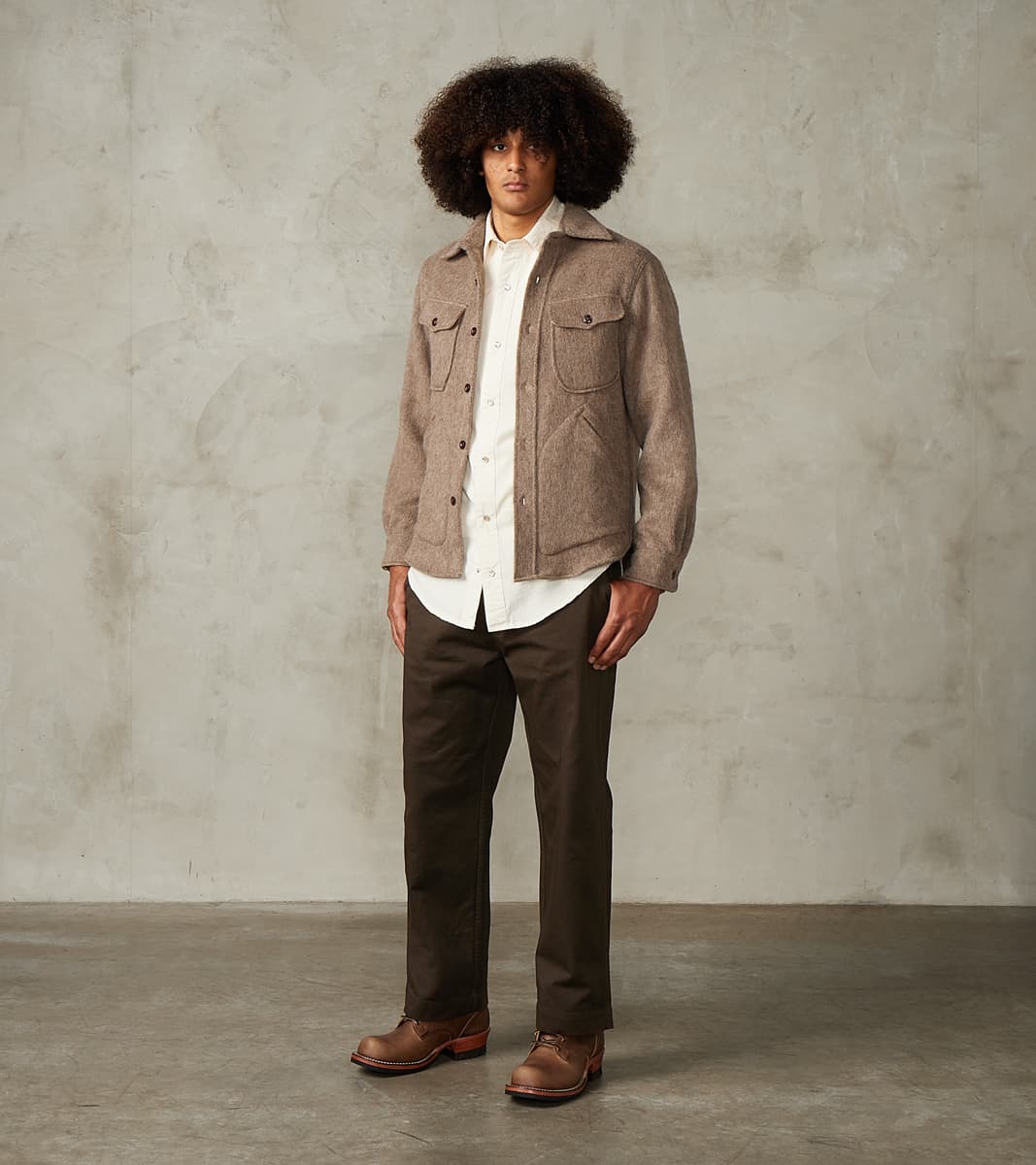 Smith 2608 Utility Pant - Wide Straight - Brown Serge Twill