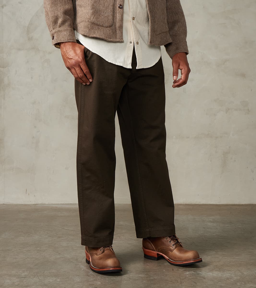 East Harbour Surplus Smith 2608 Utility Pant - Wide Straight - Brown S…