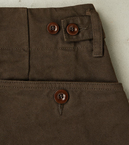 Smith 2608 Utility Pant - Wide Straight - Brown Serge Twill