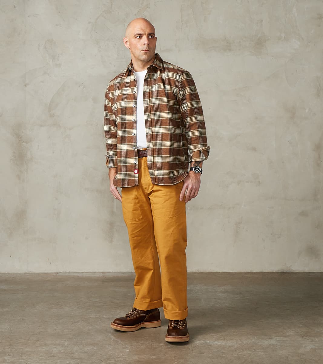 Logan 321 Swiss Army Pant - Straight Tapered - Mustard Military Canvas