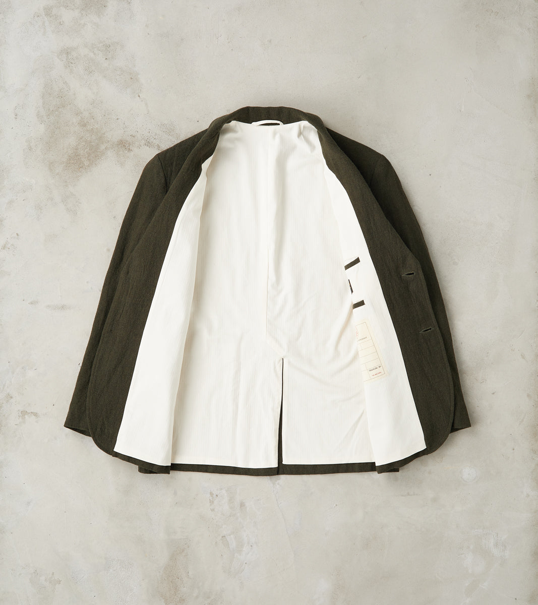 Clarence 2601 Field Jacket - Green Linen Wool Herringbone Twill
