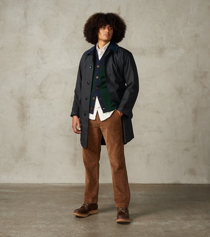 Murray 670 Reversible Raglan Trench Coat - Black Waxed Canvas & Blackwatch Woolen