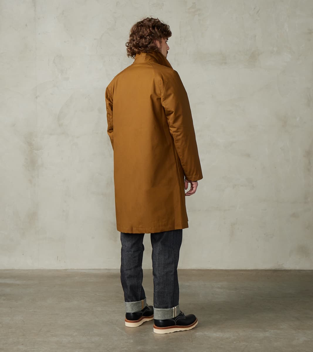 Groove 670 Raglan Trench Coat - Khaki Waterproof Waxed Canvas